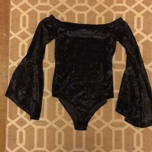 black velvet leotard